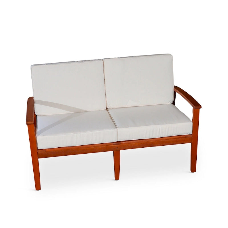 DTY Outdoor Living Longs Peak Eucalyptus Loveseat with Cushions