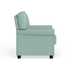 Charmayne Transitional Linen Padded Chair with Rolled Arms by