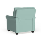 Charmayne Transitional Linen Padded Chair with Rolled Arms by