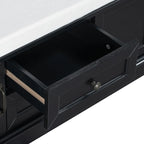 Storage Bench with 2 Drawers and 2 Cabinets