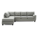 111 in. W 2-piece Faux Leather L Shape Sectional Sofa - 78L x 111W x 32H