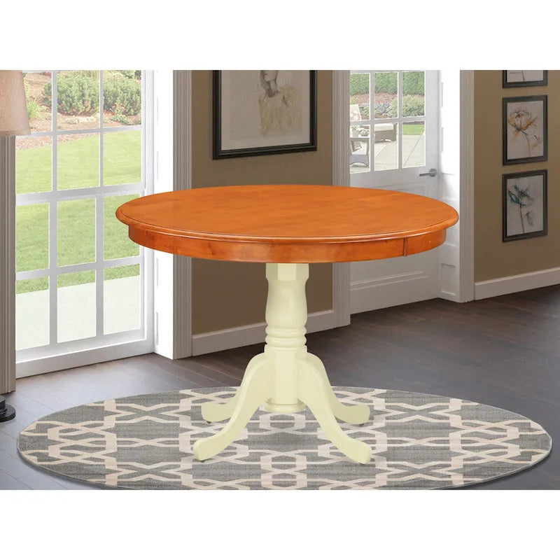  Hartland Kitchen Table - a Round Dining Table Top with Pedestal Base(Finish Options)