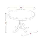 Hartland Kitchen Table - a Round Dining Table Top with Pedestal Base(Finish Options)