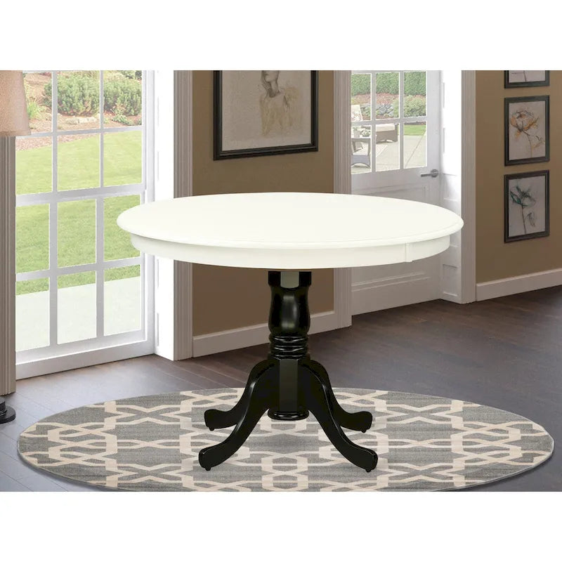 Hartland Kitchen Table - a Round Dining Table Top with Pedestal Base(Finish Options)