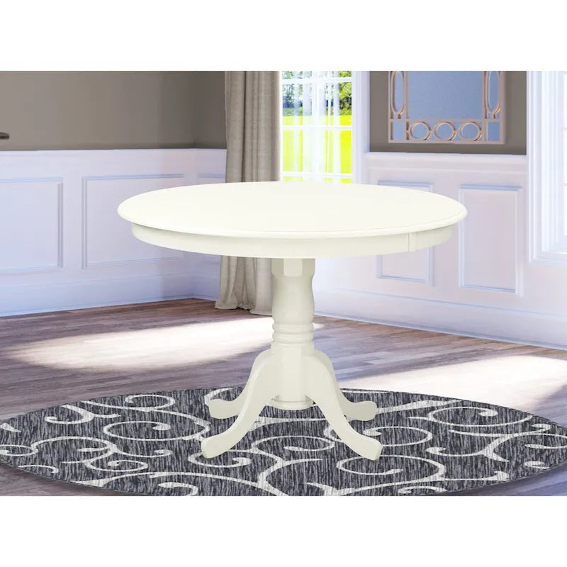 Hartland Kitchen Table - a Round Dining Table Top with Pedestal Base(Finish Options)