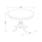 Hartland Kitchen Table - a Round Dining Table Top with Pedestal Base(Finish Options)
