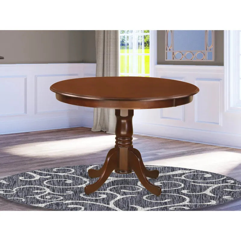 Hartland Kitchen Table - a Round Dining Table Top with Pedestal Base(Finish Options)
