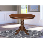Hartland Kitchen Table - a Round Dining Table Top with Pedestal Base(Finish Options)
