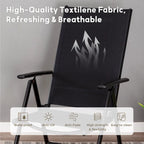 Outdoor Folding Sling Dining Chair Aluminum & Steel Frame, Set of 4