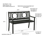 Nelson Outdoor Metal Bench