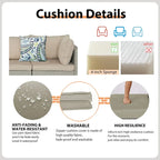 Outdoor 7 Pieces Patio Furniture Wicker Sectional Sofa Set