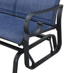 Patio Festival 2-Piece Outdoor Patio Glider Loveseat with Table Set
