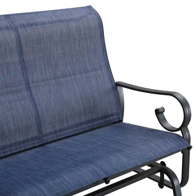 Patio Festival 2-Piece Outdoor Patio Glider Loveseat with Table Set