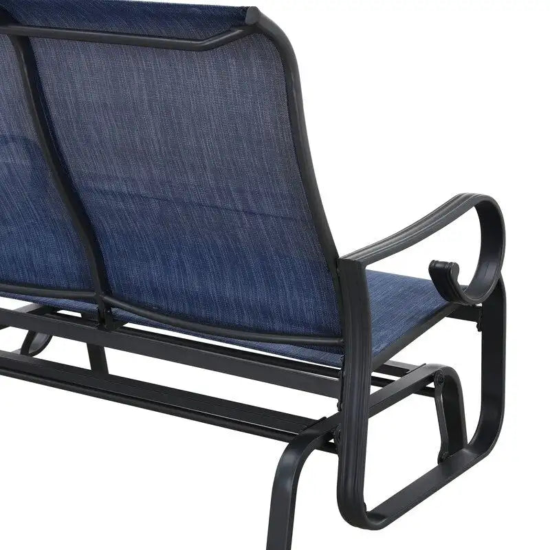 Patio Festival 2-Piece Outdoor Patio Glider Loveseat with Table Set