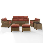 Crosley Bradenton 7Pc Outdoor Wicker Sofa Set - 151 W x 163 D x 32.5 H