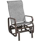 Yaheetech Fabric and Steel Porch Glider Chair for Outdoor Garden Patio