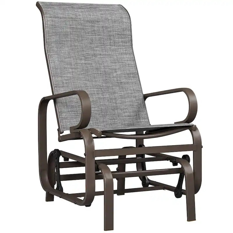 Yaheetech Fabric and Steel Porch Glider Chair for Outdoor Garden Patio