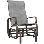 Yaheetech Fabric and Steel Porch Glider Chair for Outdoor Garden Patio