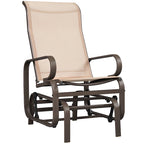 Yaheetech Fabric and Steel Porch Glider Chair for Outdoor Garden Patio