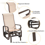 Yaheetech Fabric and Steel Porch Glider Chair for Outdoor Garden Patio