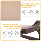 Yaheetech Fabric and Steel Porch Glider Chair for Outdoor Garden Patio