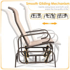 Yaheetech Fabric and Steel Porch Glider Chair for Outdoor Garden Patio