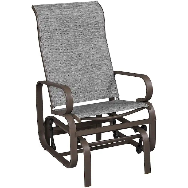 Yaheetech Fabric and Steel Porch Glider Chair for Outdoor Garden Patio