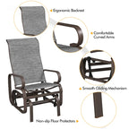 Yaheetech Fabric and Steel Porch Glider Chair for Outdoor Garden Patio