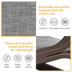 Yaheetech Fabric and Steel Porch Glider Chair for Outdoor Garden Patio