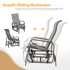 Yaheetech Fabric and Steel Porch Glider Chair for Outdoor Garden Patio