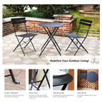 Round 2 Person - 23.6 Long Bistro Set (6 Colors )
