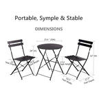 Round 2 Person - 23.6 Long Bistro Set (6 Colors )