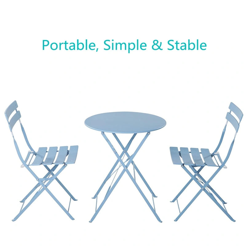 Round 2 Person - 23.6 Long Bistro Set (6 Colors )