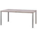 Oslo Resin All-Weather Family Dining Table with Aluminum Legs