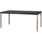 Oslo Resin All-Weather Family Dining Table with Aluminum Legs