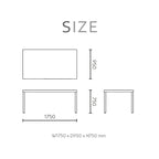 Oslo Resin All-Weather Family Dining Table with Aluminum Legs