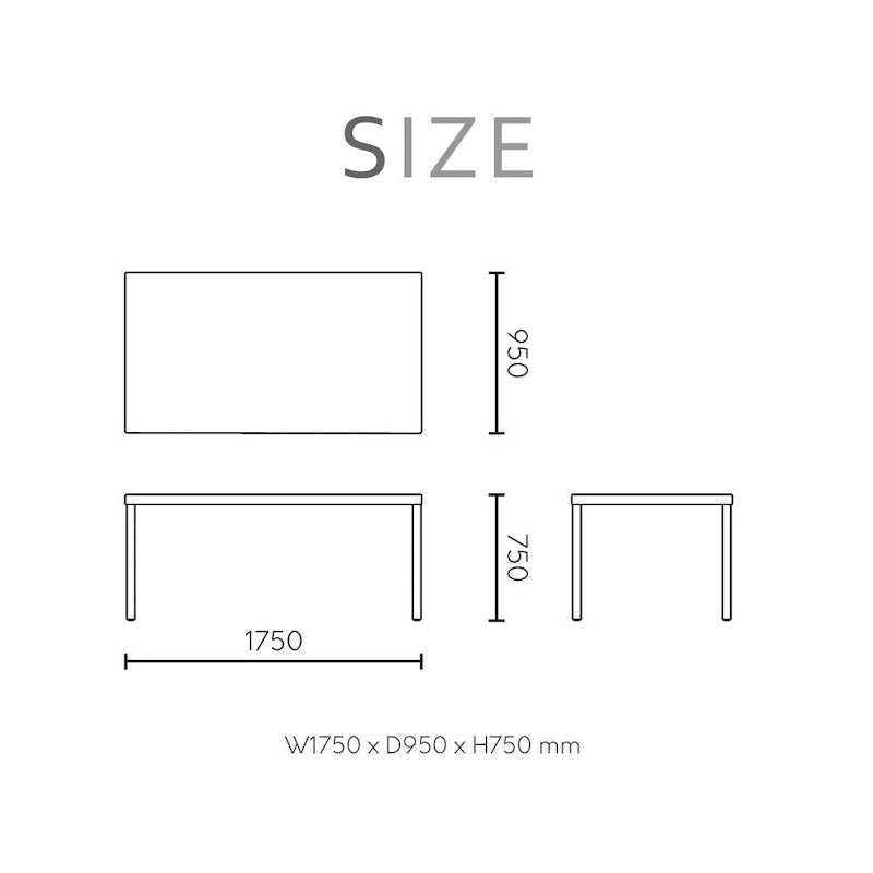 Oslo Resin All-Weather Family Dining Table with Aluminum Legs