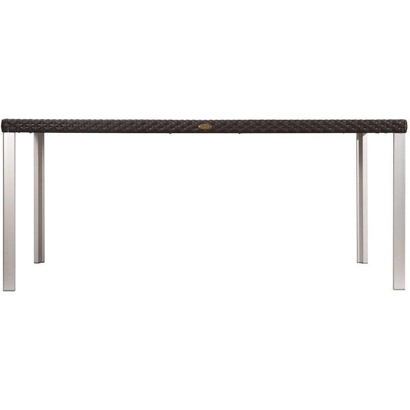 Oslo Resin All-Weather Family Dining Table with Aluminum Legs