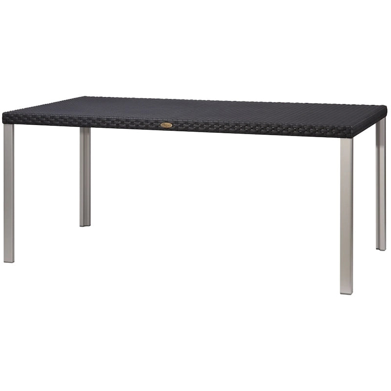 Oslo Resin All-Weather Family Dining Table with Aluminum Legs