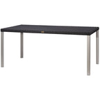 Oslo Resin All-Weather Family Dining Table with Aluminum Legs