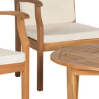 SAFAVIEH Outdoor Hazbie Acacia Wood 5-Piece Patio Set - 26W x 32D x 25H