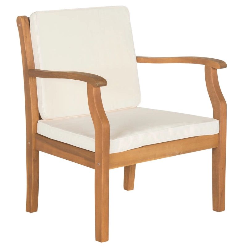 SAFAVIEH Outdoor Hazbie Acacia Wood 5-Piece Patio Set - 26W x 32D x 25H