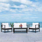 SAFAVIEH Outdoor Alie 4-Piece Wicker Living Set - 51W x 30D x 30H