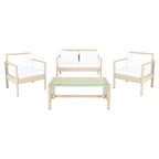 SAFAVIEH Outdoor Alie 4-Piece Wicker Living Set - 51W x 30D x 30H