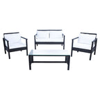 SAFAVIEH Outdoor Alie 4-Piece Wicker Living Set - 51W x 30D x 30H
