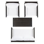 SAFAVIEH Outdoor Alie 4-Piece Wicker Living Set - 51W x 30D x 30H