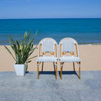 SAFAVIEH Emiliana Outdoor Side Chair Set of 2 (Fully Assembled) - 20Wx35Dx22H