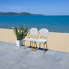 SAFAVIEH Emiliana Outdoor Side Chair Set of 2 (Fully Assembled) - 20Wx35Dx22H