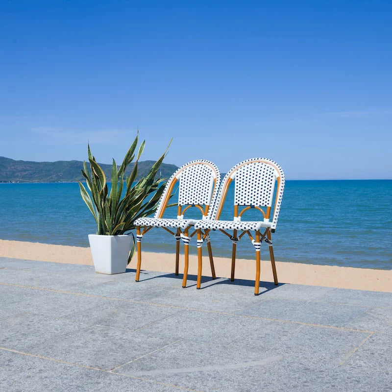 SAFAVIEH Emiliana Outdoor Side Chair Set of 2 (Fully Assembled) - 20Wx35Dx22H