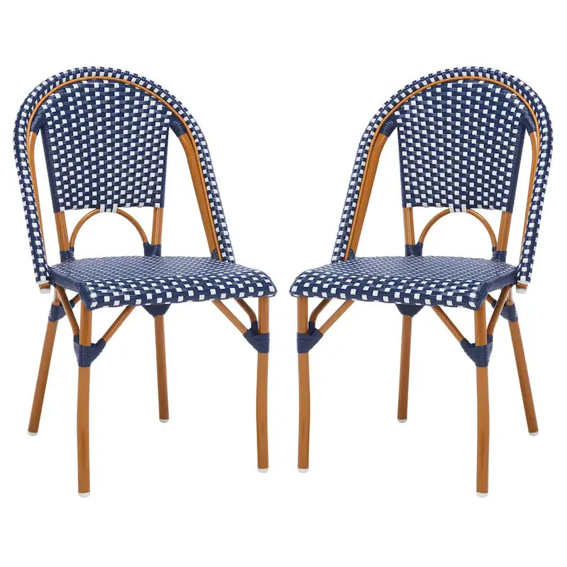 SAFAVIEH Emiliana Outdoor Side Chair Set of 2 (Fully Assembled) - 20Wx35Dx22H